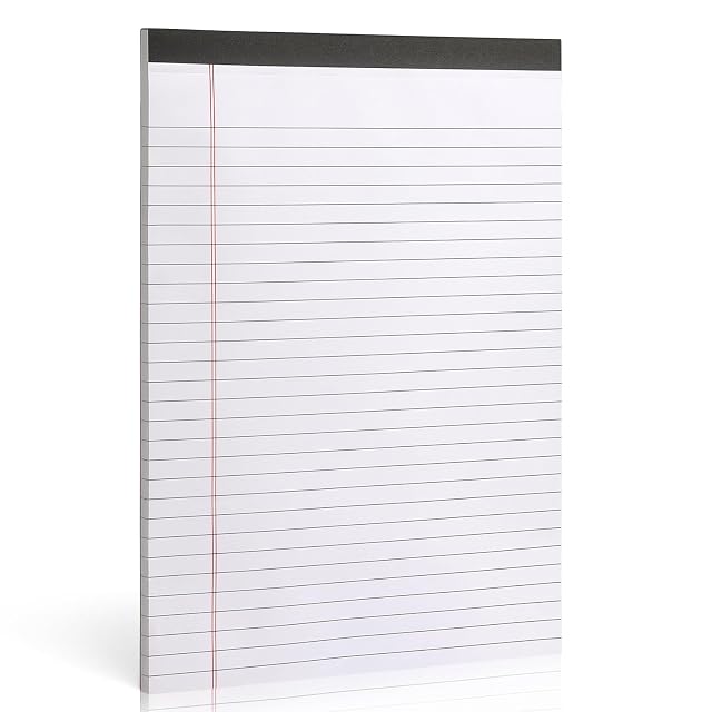ZZTX Legal Pads 8 5 x 11 Inch White Writing Notepad Lined Writing Pads for Work Office School