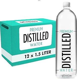 PREMIUM DISTILLED WATER | 1.5 Liter/ 50.7oz Big bottles 12 pack | Big Case | PURE multi purpose Delicious Distilled Water