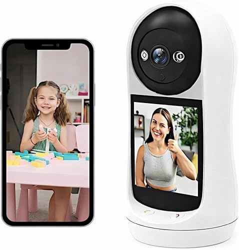 Babá Eletrônica com Câmera Wi-Fi 3MP/4MP – Câmera de Monitoramento Infantil com Visão Noturna, Áudio Bidirecional, Detecção de Choro e Rotação 360°