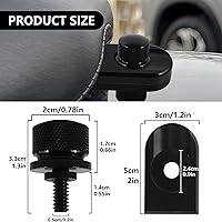 Vista 7 de Cromo plateado para perno de asiento Harley Perno/tornillo de acero inoxidable con cubierta de perilla de montaje Compatible con Harley-Davidson