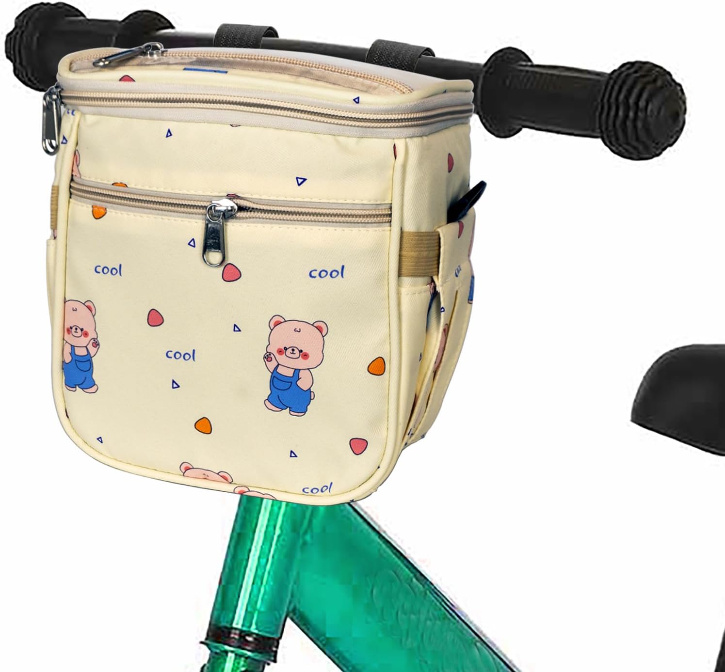 ZKIXUIWI Kids Bicycle Basket Bike Handlebar Bag Organizer