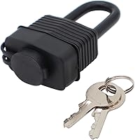 Vista 3 de FIGODE® Waterproof Padlocks Keyed Alike for Outdoor use, Covered Heavy Duty Laminated Steel Lock, 1-9/16 Inch. Wide, Long Padlock, Pack of 48