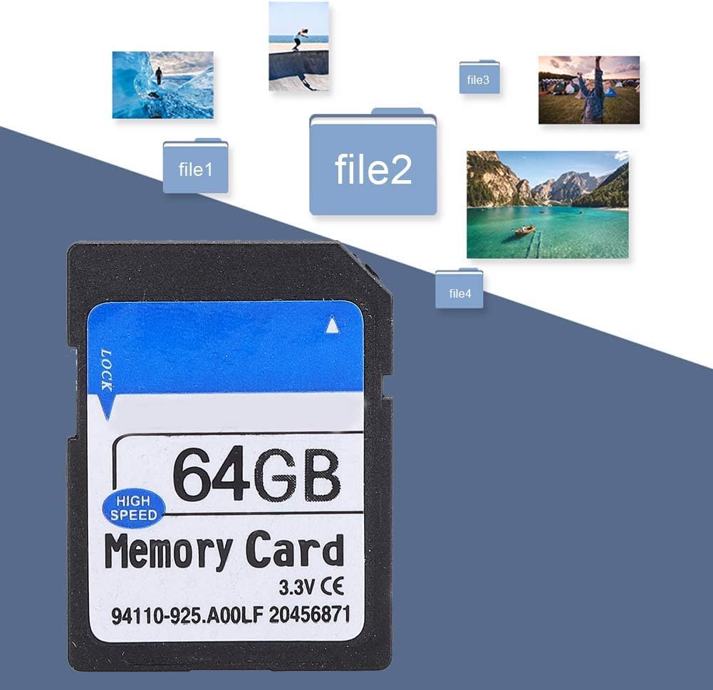 SD Card, Flash Memory Card Secure Digital Memory Cards Data Storage Fast Read Speed 90MB/s for Cameras SLR Music Photos Storage(64GB)