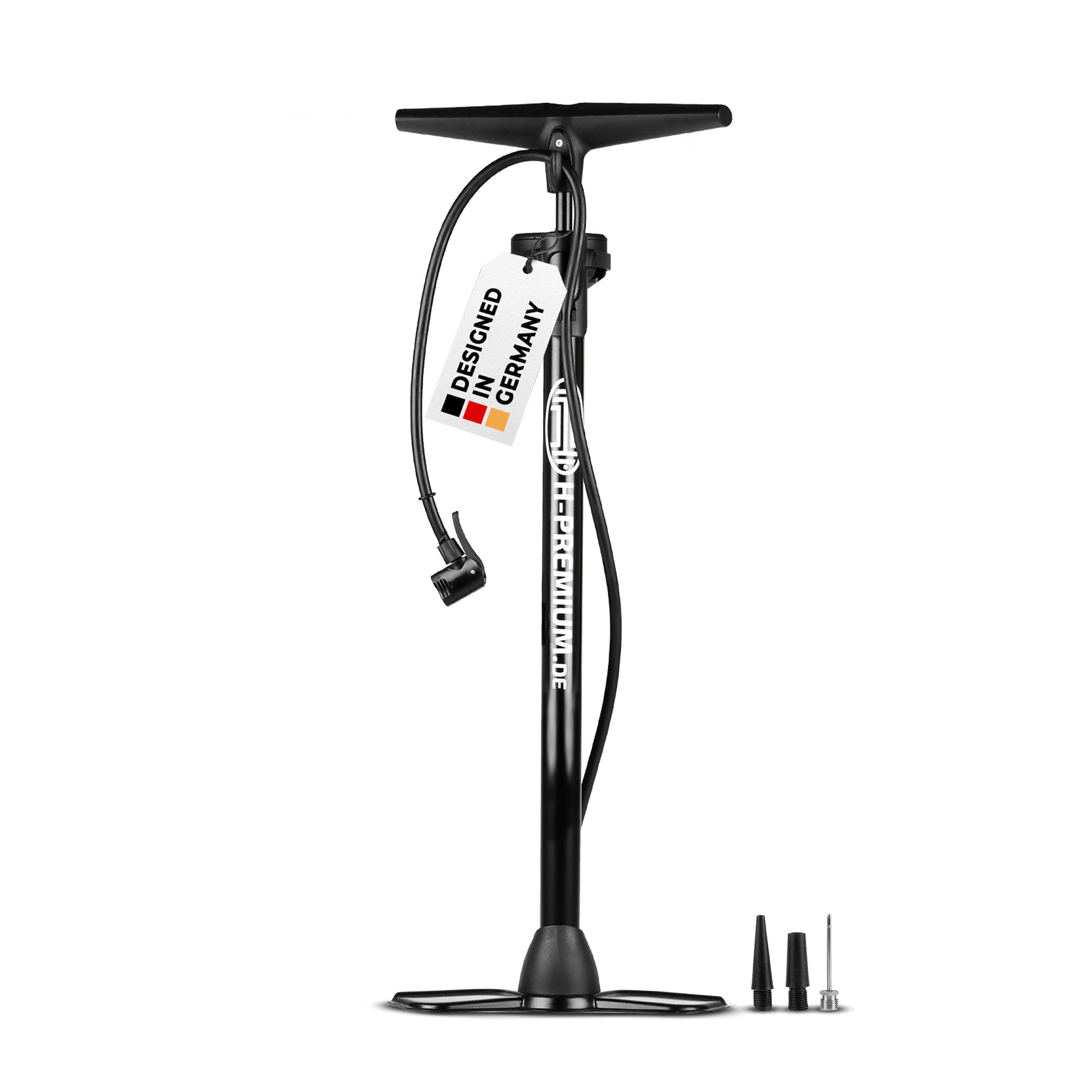 HEYNER® Pompa stacjonarna o ciśnieniu 11 barów, pompka rowerowa z przyłączem wielofunkcyjnym