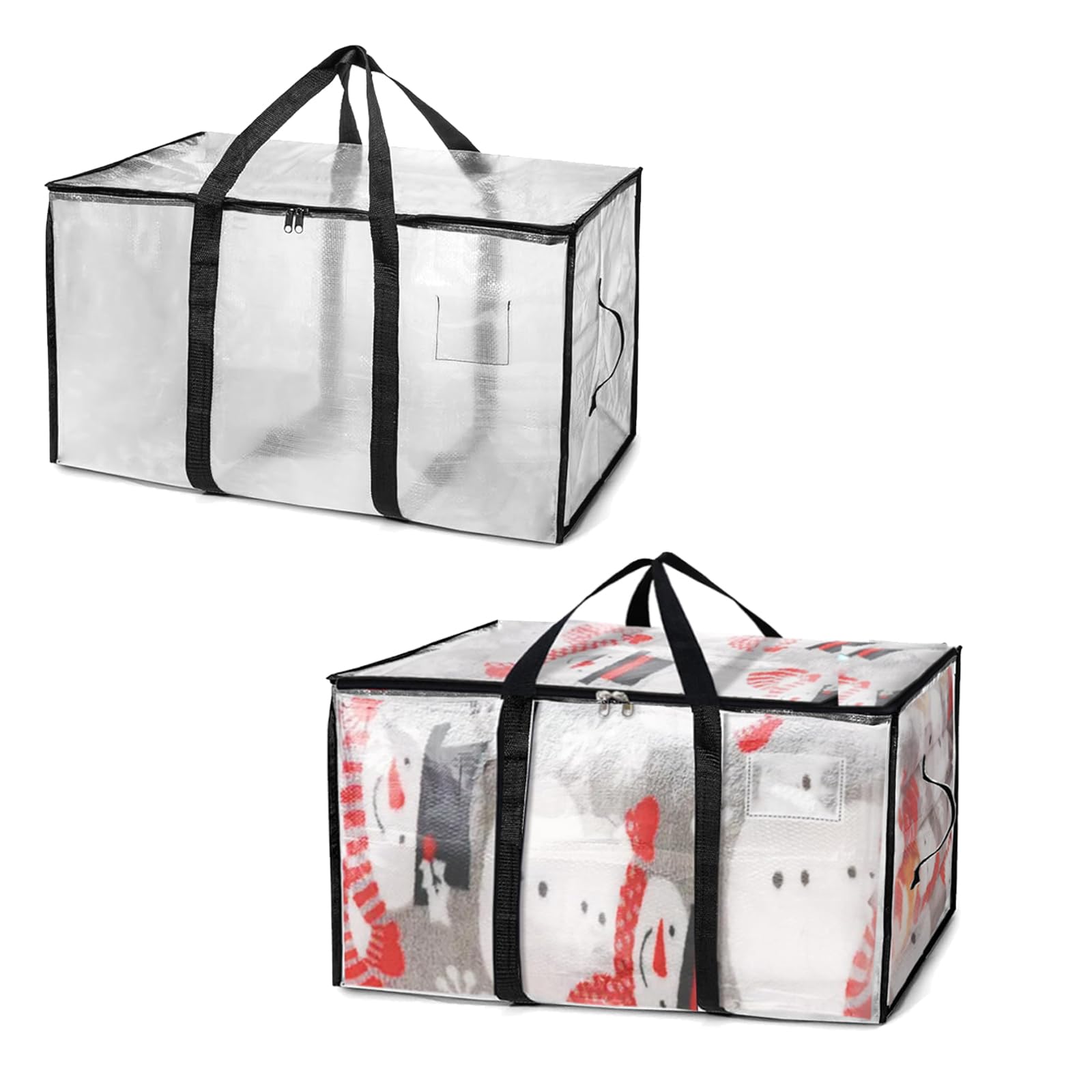 Xndryan Moving Bags Large Storage Bags, 2 Pack Large Capacity Laundry Bags Clothes Storage Bags With Zips Waterproof Strong Packing Boxes For Moving House, Ideal For Clothing Duvet Storage