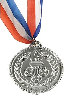 U.S. Toy Olympic Style Plastic Silver Medals, 2" (1776599)