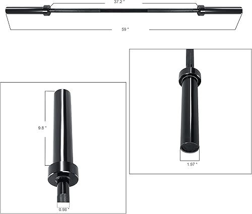 Miniatura 3 de Sporzon! Barra olímpica estándar para levantamiento de pesas