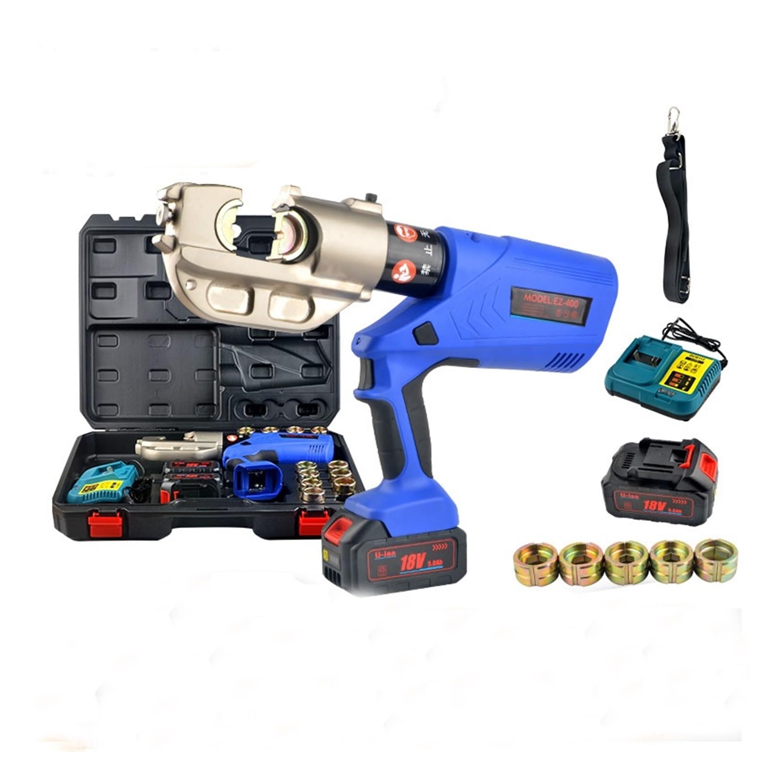 EZ-400 elektryczne hydrauliczne szczypce do zaciskania, akumulatorowe szczypce hydrauliczne akumulatorowe narzędzie do zaciskania kabli elektrycznych 16-400mm² Wygodny uchwyt