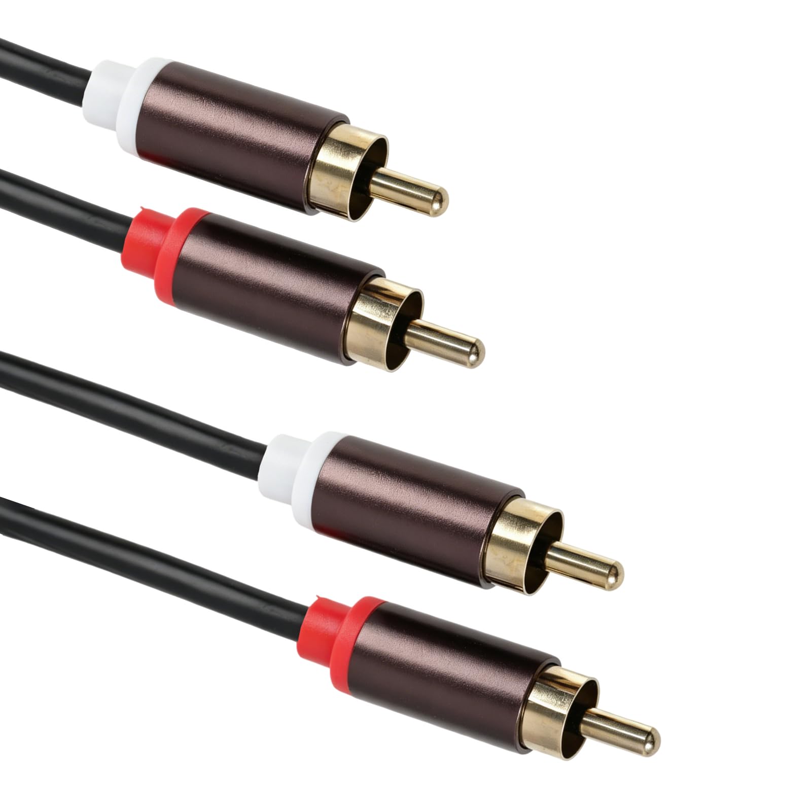 Cinch Kabel 1,5m, Stereo Audio Kabel, Cinch RCA Audio Kabel 2x Stecker auf 2x Stecker Stereo Audiokabel für HiFi Anlage Receiver Verstärker TV Heimkino DVD Blu-ray Player Lautsprecher Verbindung