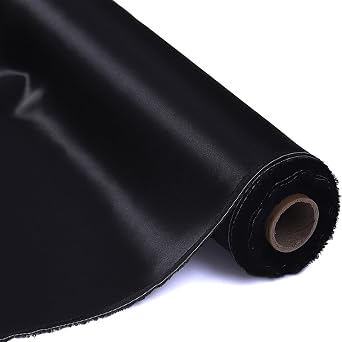 Byitre 16 Momme 100% Pure Mulberry Silk Fabric - 44 Inches Wide Charmeuse Silk, 2 Yards for Pajamas, Shirts or DIY CraftsBlack