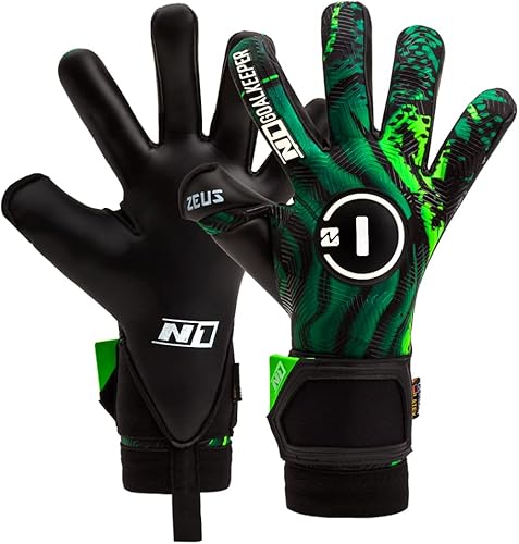 Miniatura 3 de N1 Goalkeeper gloves Zeus UGT+. Guantes de fútbol ultraligeros con corte híbrido roll-negativo y látex alemán UGT+ Palm. Guantes de portero de
