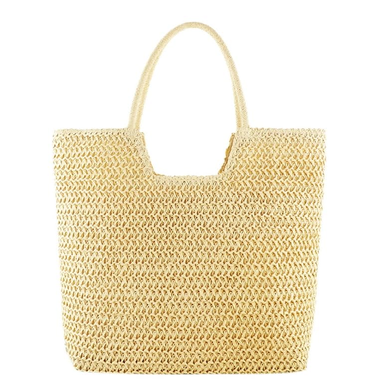 MAIRO LIFESTYLE Straw Wicker Handmade Boho Summer Beach Rectangle Top Handle Shoulder Bag (Beige) (B0CP12JNFK) Amazon Price History, Amazon Price Tracker