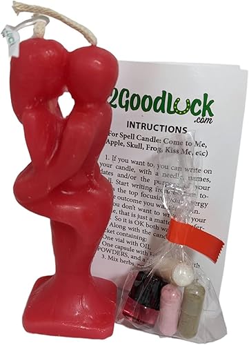 Miniatura 2 de Rojo vela "Come to Me" de 5.75 pulgadas – para rituales y hechizos.