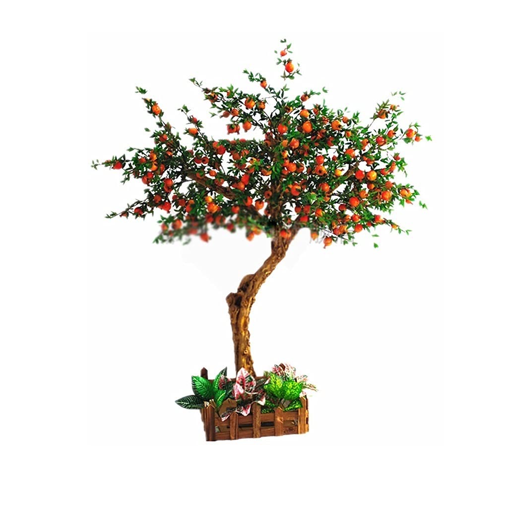 HCZKIUJY Simulation tree Simulation Pomegranate Tree Large Artificial Pomegranate Tree Plant Suitablefor Indoor And Outdoor Decoration Simulationtree (A)