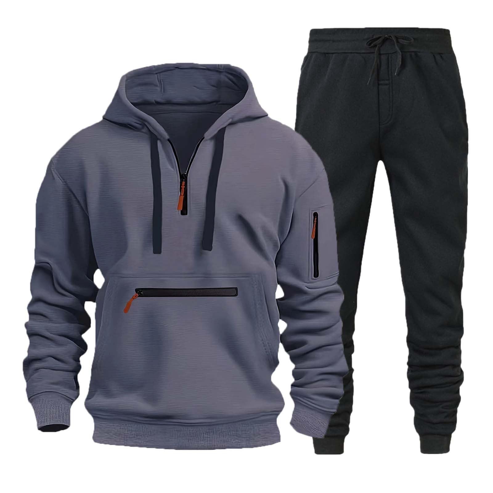Générique Zestaw męski bawełniany 2-częściowy dres treningowy do biegania top spodnie sportowe odzież relaksacyjna fitness jogger oddychający lekki wiosna A5