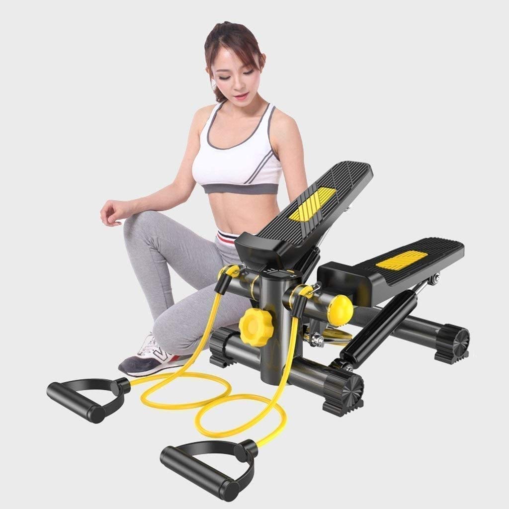 Stepper Machine with Resistance Bands and LCD Display, 2 in 1 Aerobic Stepper for Indoor Home Gym Workout