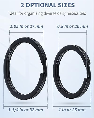 Miniatura 2 de Pawfly Sistema de llaveros planos, llavero dividido para el hogar, llaves de coche, accesorio de organización, 14 piezas