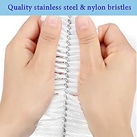 Vista 2 de Cepillo largo para botellas, cepillos limpiadores flexibles de 17 pulgadas para limpiar botellas de cerveza para el cuello, vino, biberones