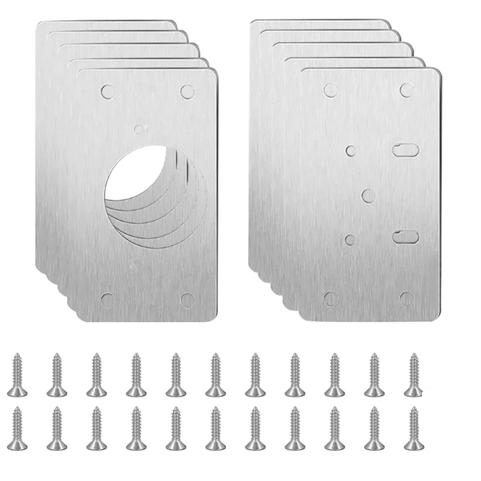 Kdhcvkz 10Pcs(5Pairs) 2/4/8/10Pcs Cabinet Hinge Door Mounting With Holes(10Pcs(5Pairs))