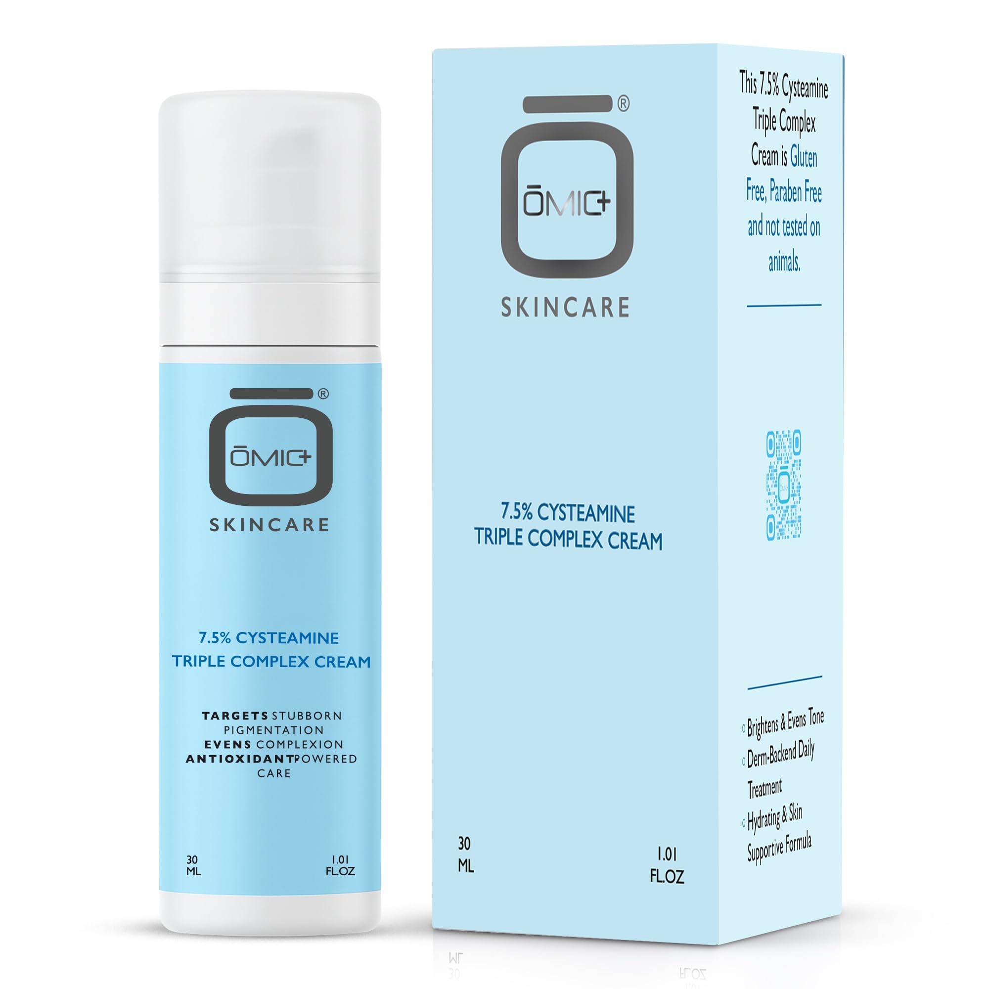 OMIC+ Skincare 7.5% Cysteamine Triple Complex Cream - 1.01 fl Oz / 30ml  Brightening & Tone-Improving Face Cream for Uneven Skin & Dull Complexion  Lightweight Texture