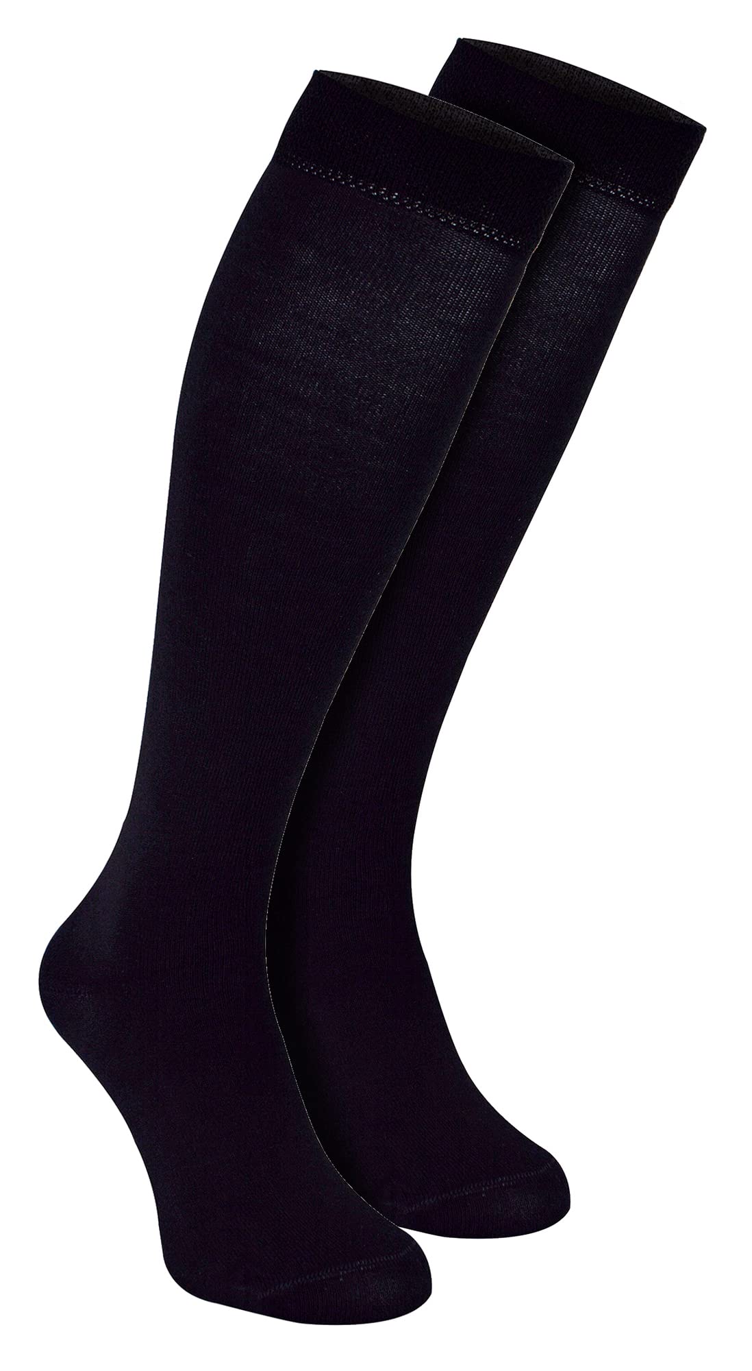 Sock Snob Men's Black Knee High Bamboo Socks | | 2 Pair Multipack | Breathable | Moisture Wicking