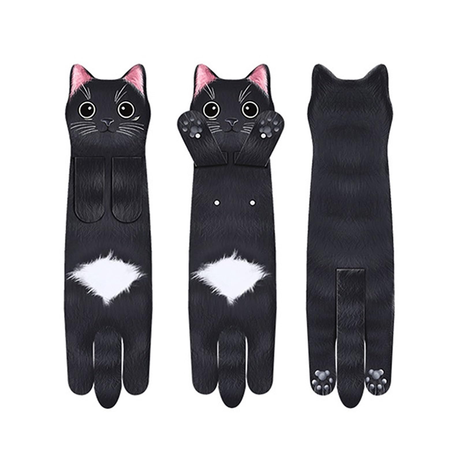 WSQHAO 4Pcs Cat Hand Towels Kitchen Bathroom Towel With Hanging Loops Soft Absorbent Home Decor Dish for Hand(Color3)