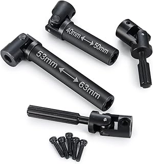 MORLORDY 1 Set RC Metal Steel Center Drive Shafts Driveshafts for 1/24 RC Crawler Car SCX24 Upgrades AXI00001 C10 AXI00002 JLU AXI00006 Accessories