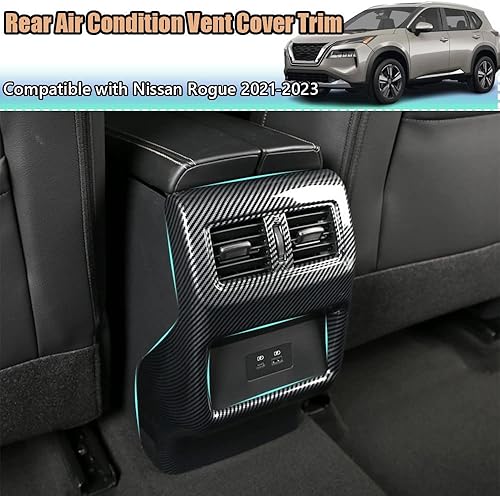 Miniatura 2 de Kakash Accesorios interiores personalizados para Nissan Rogue 2021 2022 2023, cubierta trasera de ventilación de aire acondicionado, cubierta
