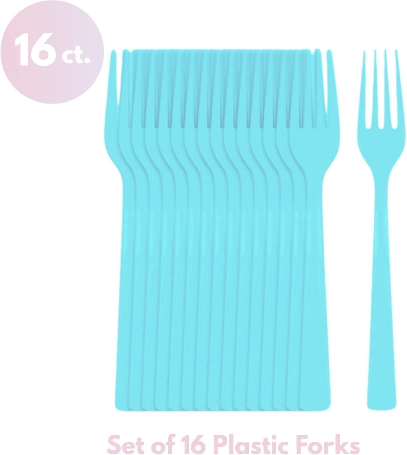 HOME & HOOPLA Cat Party Dinner Set for 16 Guests – Cat Plates with Napkins & Forks, Pink & Teal Cat Themed Party Supplies for Birthday, Baby Shower, Girls Party Decorations