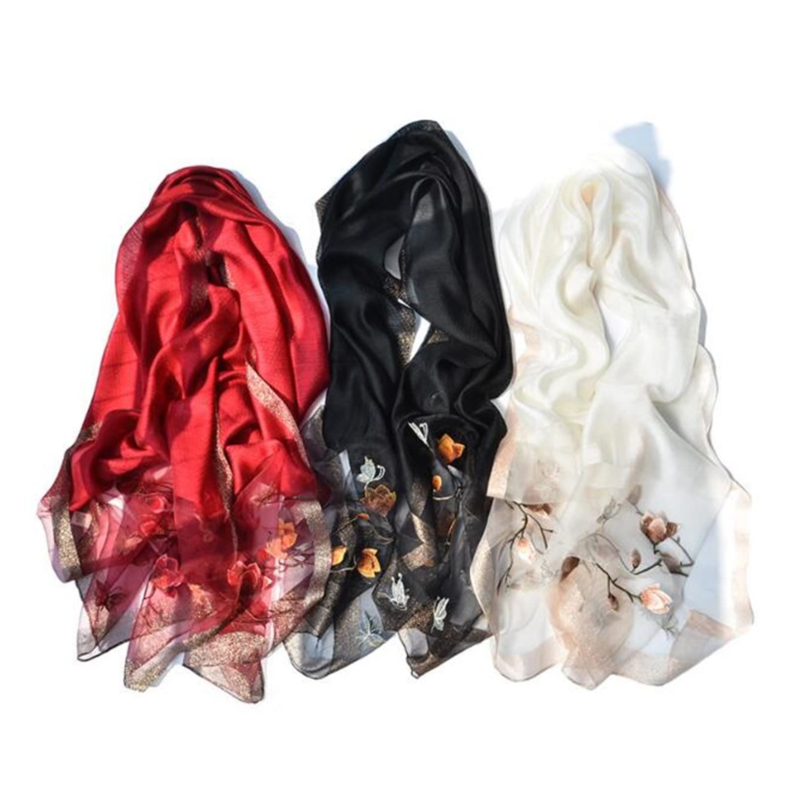 Szalik Otulacz Zimowe Szaliki Do Drukowania Długie Damskie Szale Soft Wrap Modne Satin Dla Kobiet(D)
