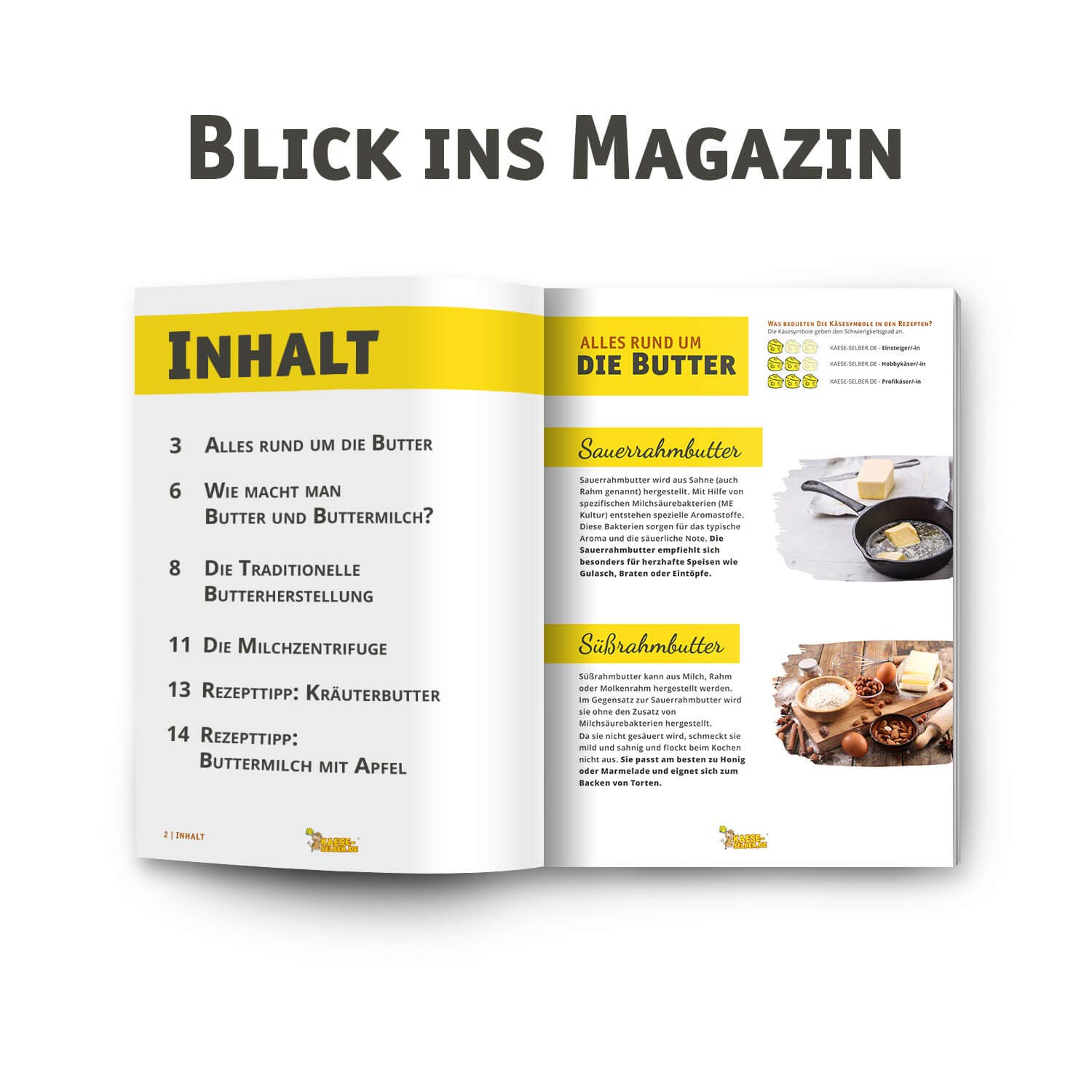 Butter und Buttermilch selber Machen - Set (Schritt für Schritt Anleitung)