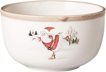Christmas Twig Dinnerware Set, 20-Piece | Earthenware Holiday Dinnerware For Four, Dishwasher & Microwave Safe Festive Plates & Bowls, Unique Holiday Gift Idea