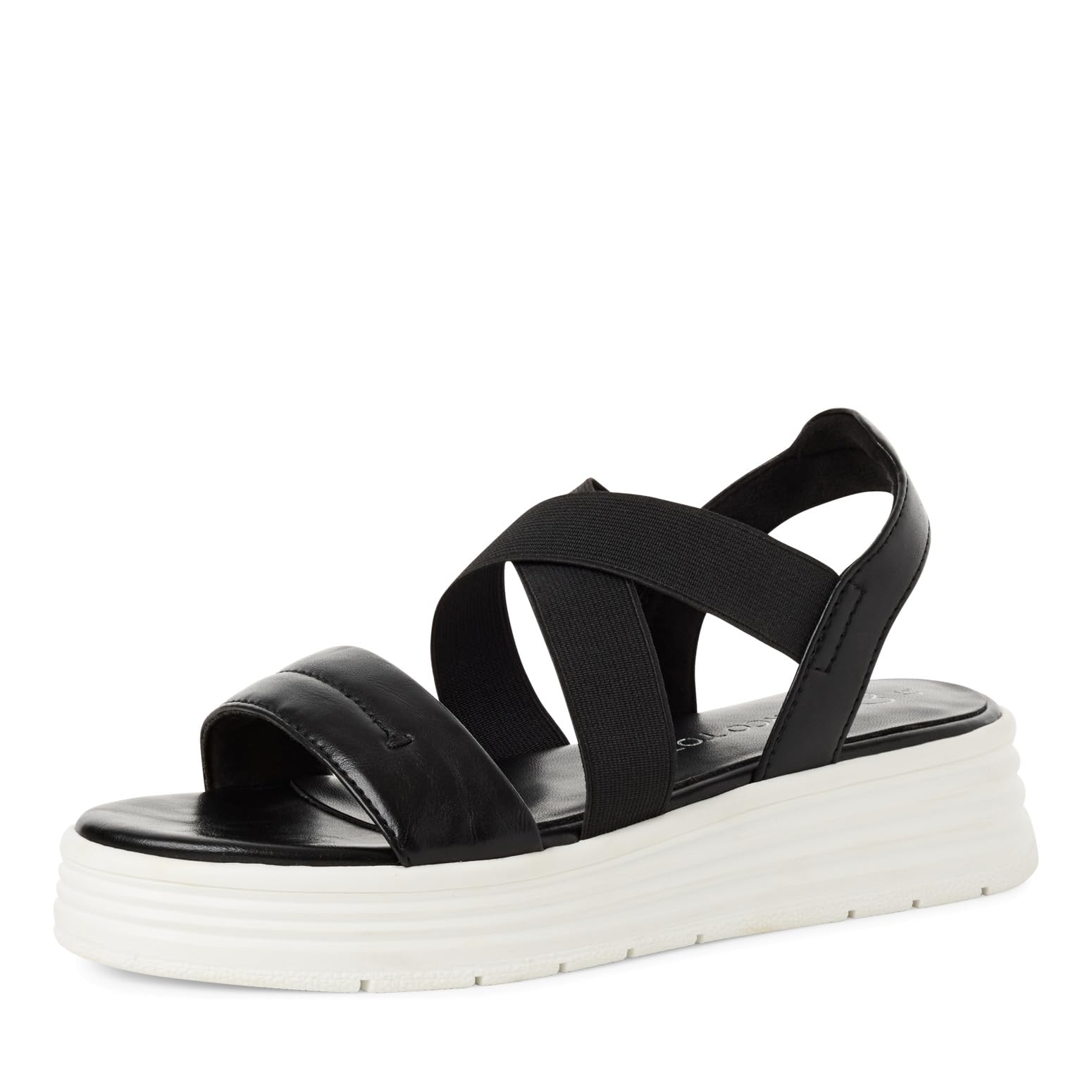 Marco Tozzi Damen Sandalen flach Elastisch Plateau
