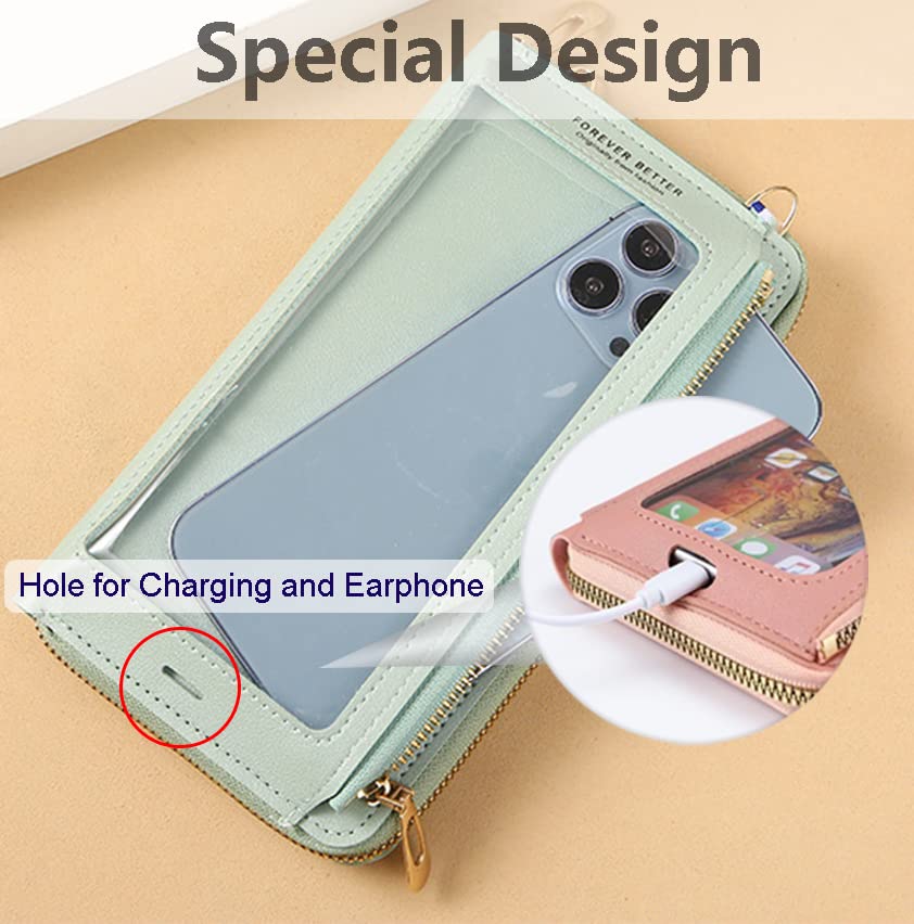 Image of PORT&LOTUS Small Crossbody Handbags for Women Cell Phone Purse Wallet Ladies Women's Clutch PU Leather Shoulder Bags