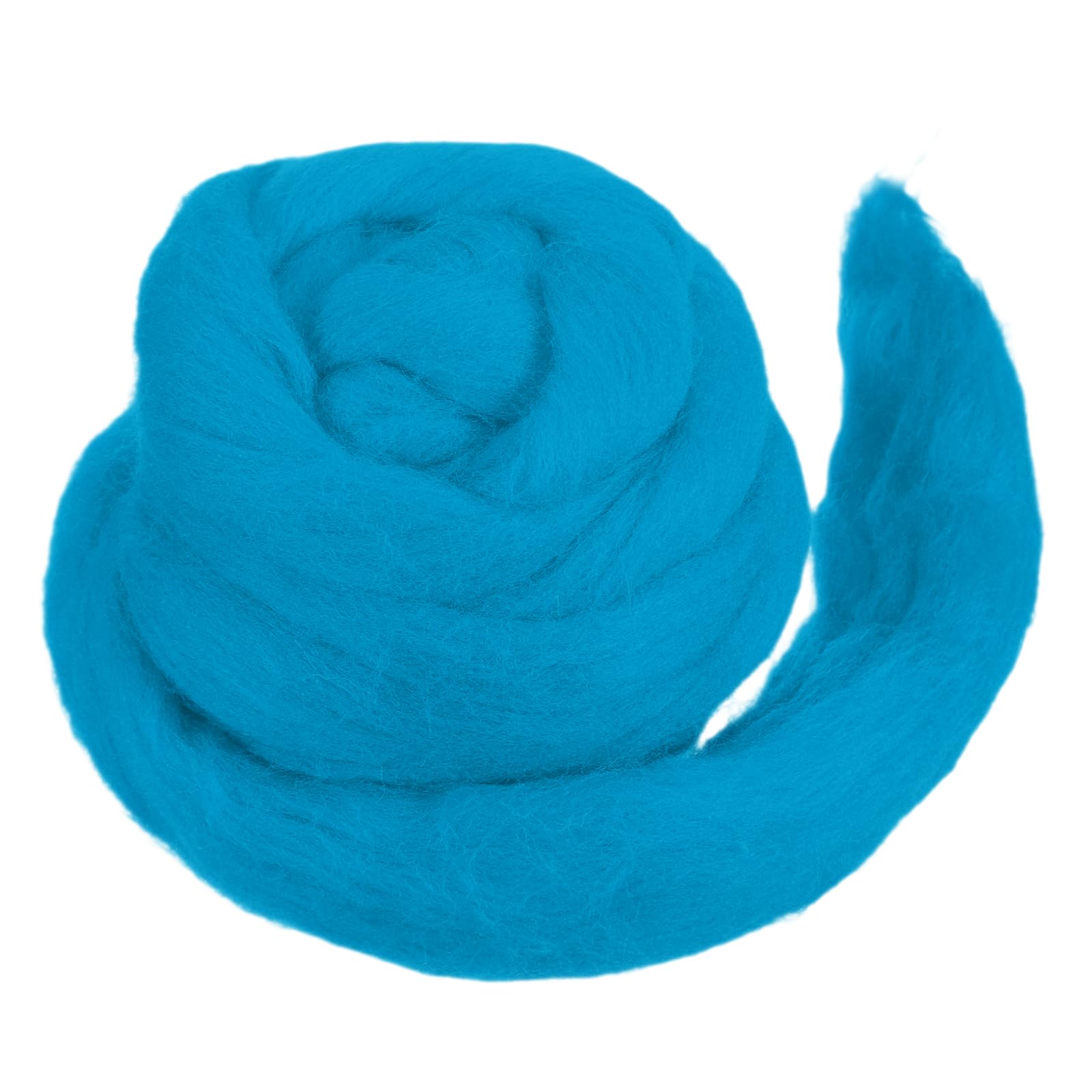 MECCANIXITY Wool Roving Yarn Soft Felting Wool 50g/1.76oz Pure Chunky Roving Yarn for Needle Felting Knitting Blanket Spinning Weaving Art DIY Craft Blue