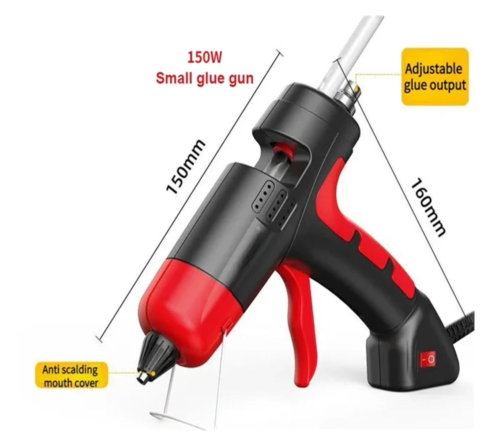 Pistolet do klejenia na gorąco 7 mm/11 mm profesjonalny pistolet silikonowy o dużej mocy narzędzie do szybkiego nagrzewania do rzemiosła, naprawy samochodów i projektów