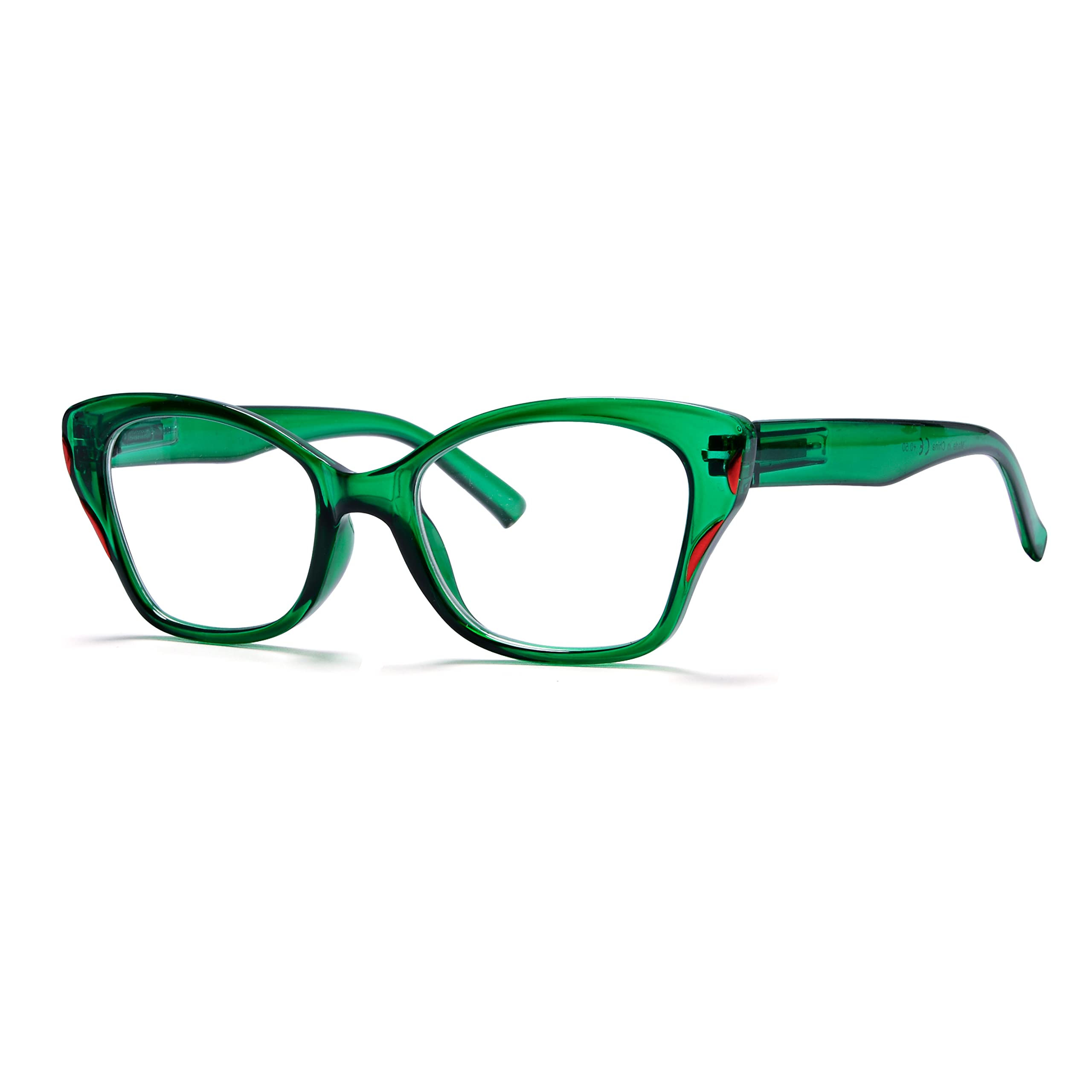 Eyekepper Reading Glasses for Women Cateye Ladies Readers - Green +1.75