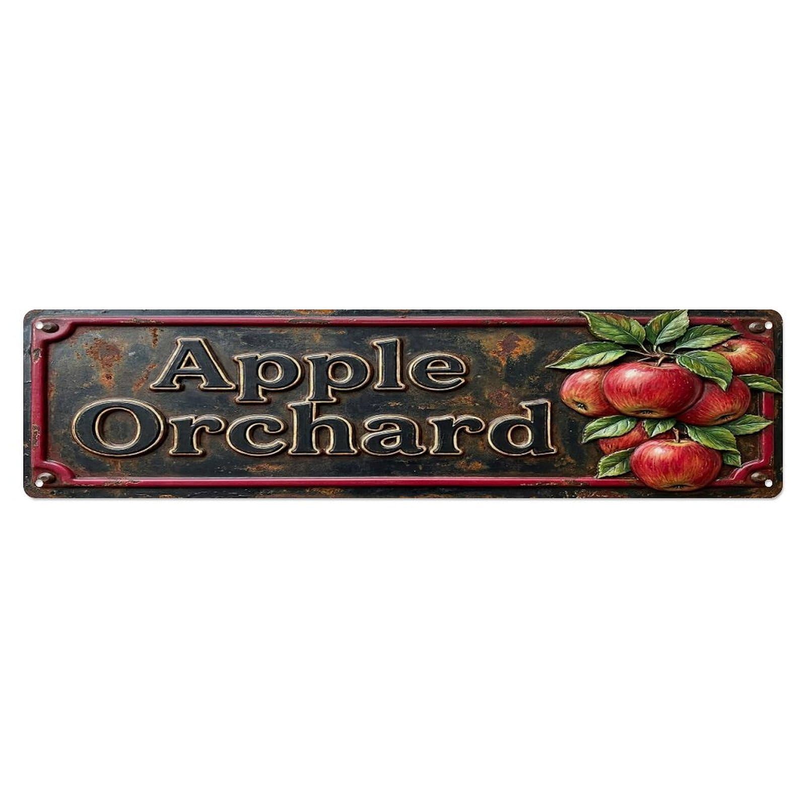 Vintage Apple Orchard Handpicked Farmhouse Metal Tin Sign