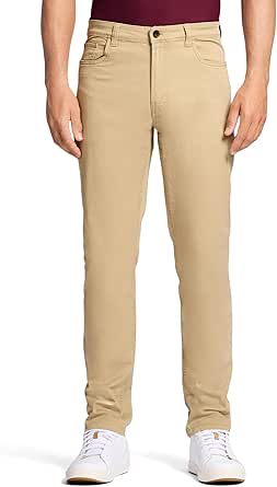 IZOD Men's Saltwater Stretch Twill 5 Pocket Straight Fit Chino Pant at ...