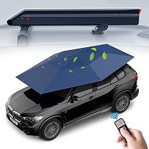 2026 New Automatic Car Umbrella|Fixed on The Roof Rack,Automatic Carport,One-Touch Opening&Closing,Waterproof Insulation Car Shade Canopy for Universal Cars,Blue