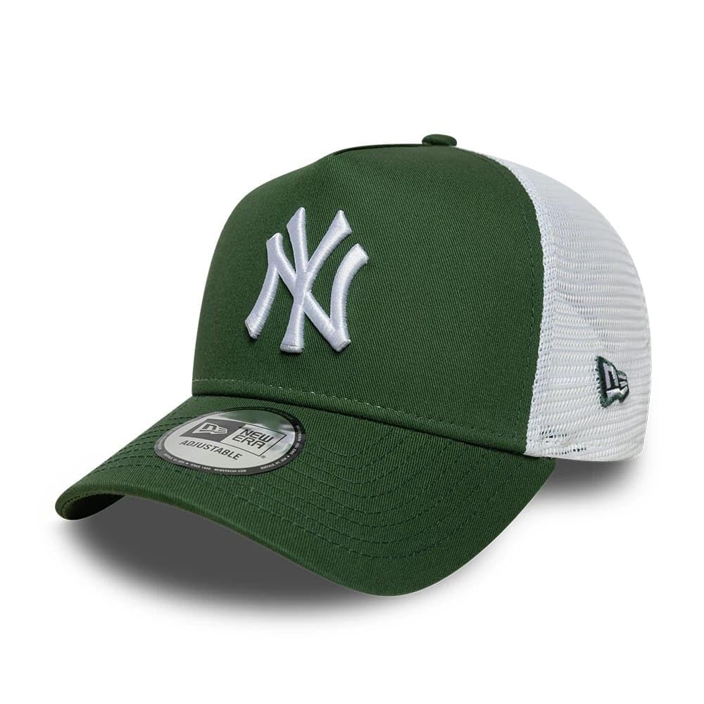 New Era New York Yankees League Essential 9Forty A-Frame Trucker Cap Green — image 1