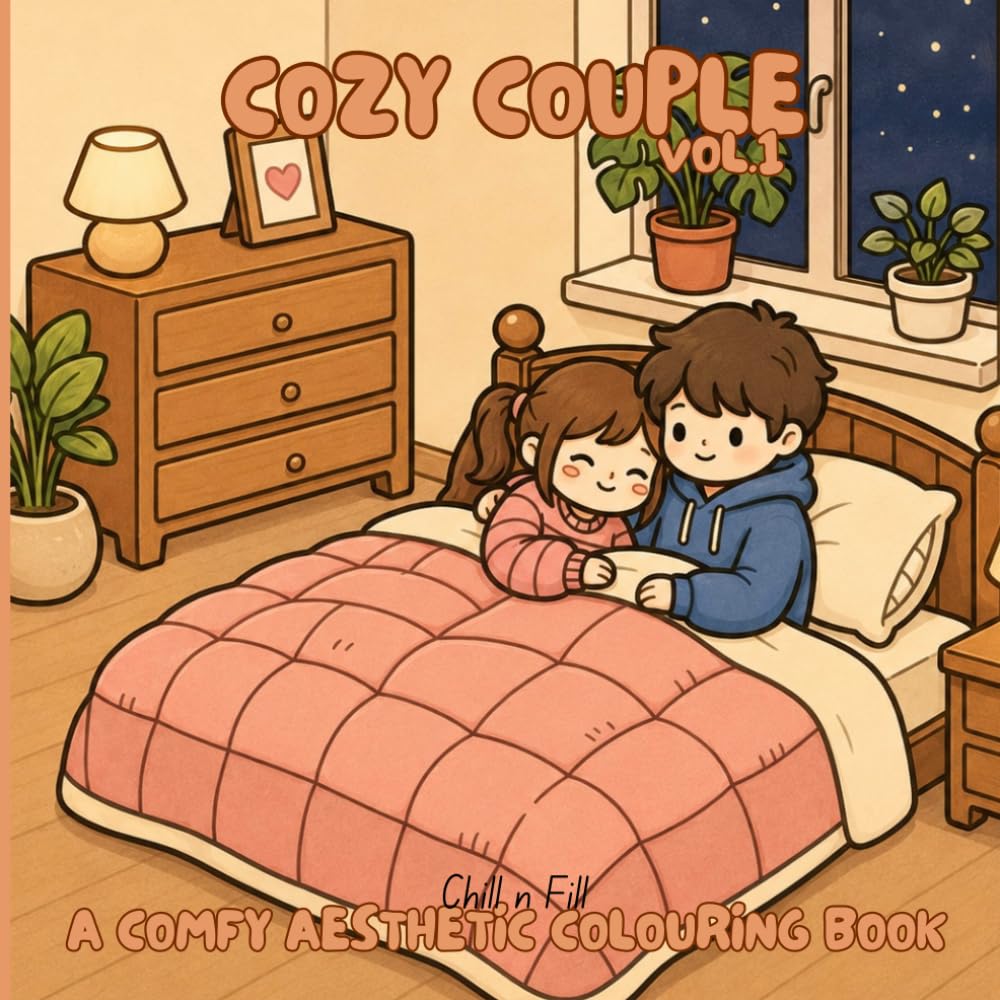 Cozy Couple: A Comfy Aesthetic Colouring Book