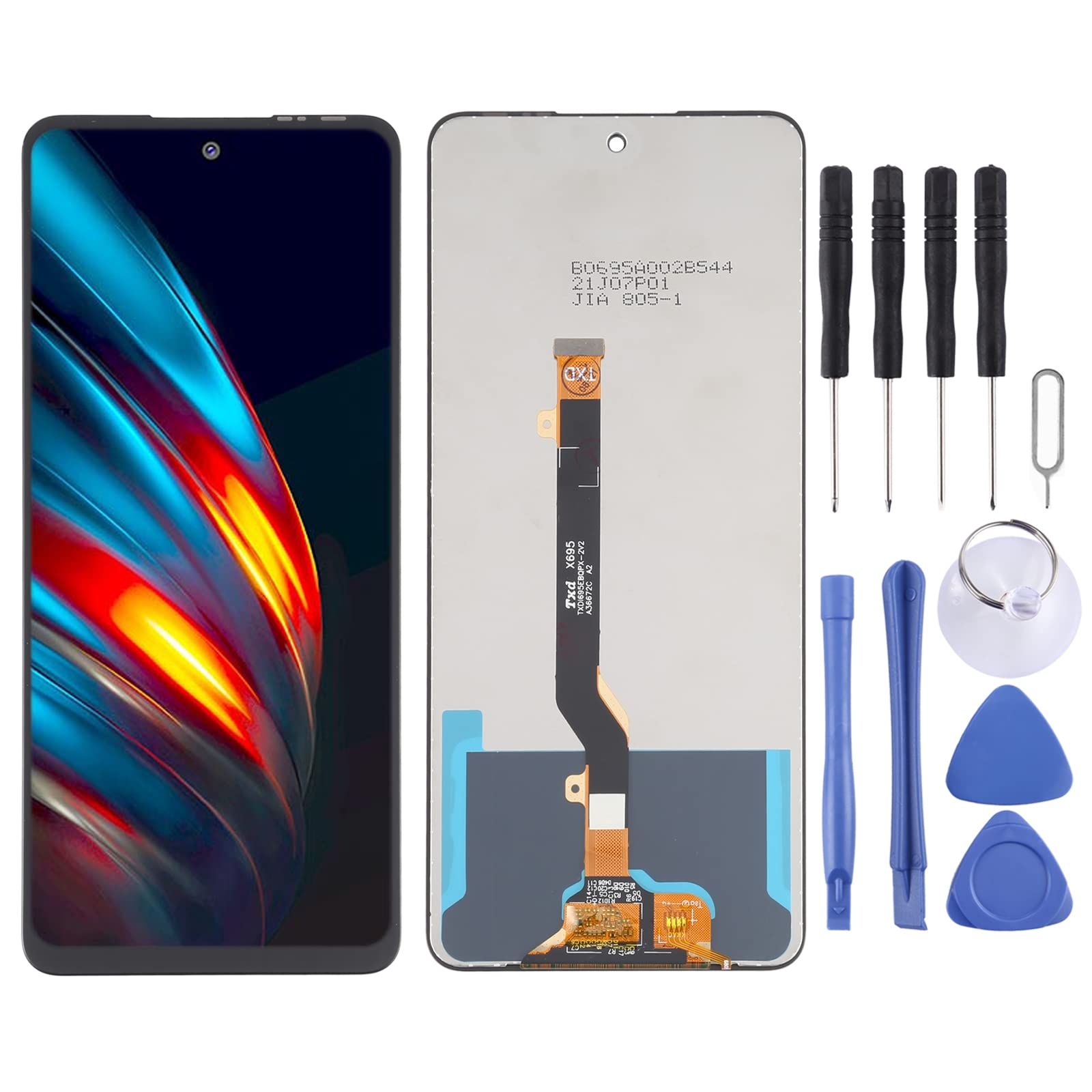 Mobile Phone Replacement Spare Parts LCD Screen and Digitizer Full Assembly for Tecno Pova 2 LE7 Mob