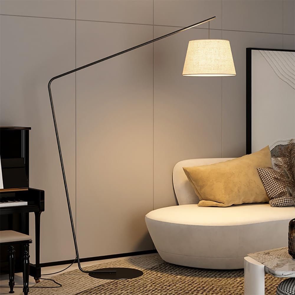 Nordic Black Fishing Floor Lamp Modern Family Living Room Beside The Sofa Creative LED Decorative Standing Light (A 1PCS)