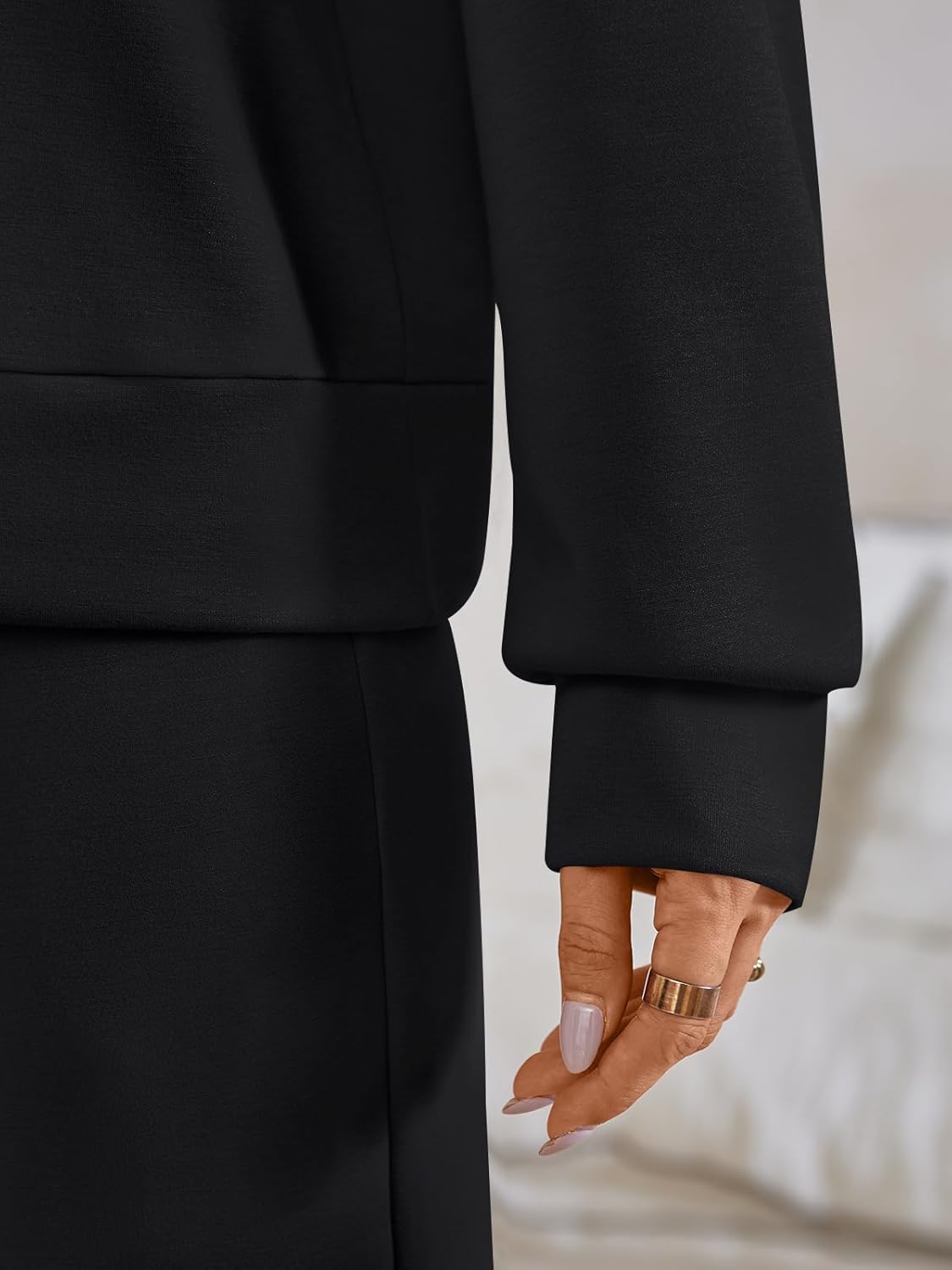 AUTOMET Womens Two Piece Lounge Sets Sweatsuits Outfit Wide Leg Sweatpants Tracksuit Loungewear Sweatshirt with Pockets - Image 5