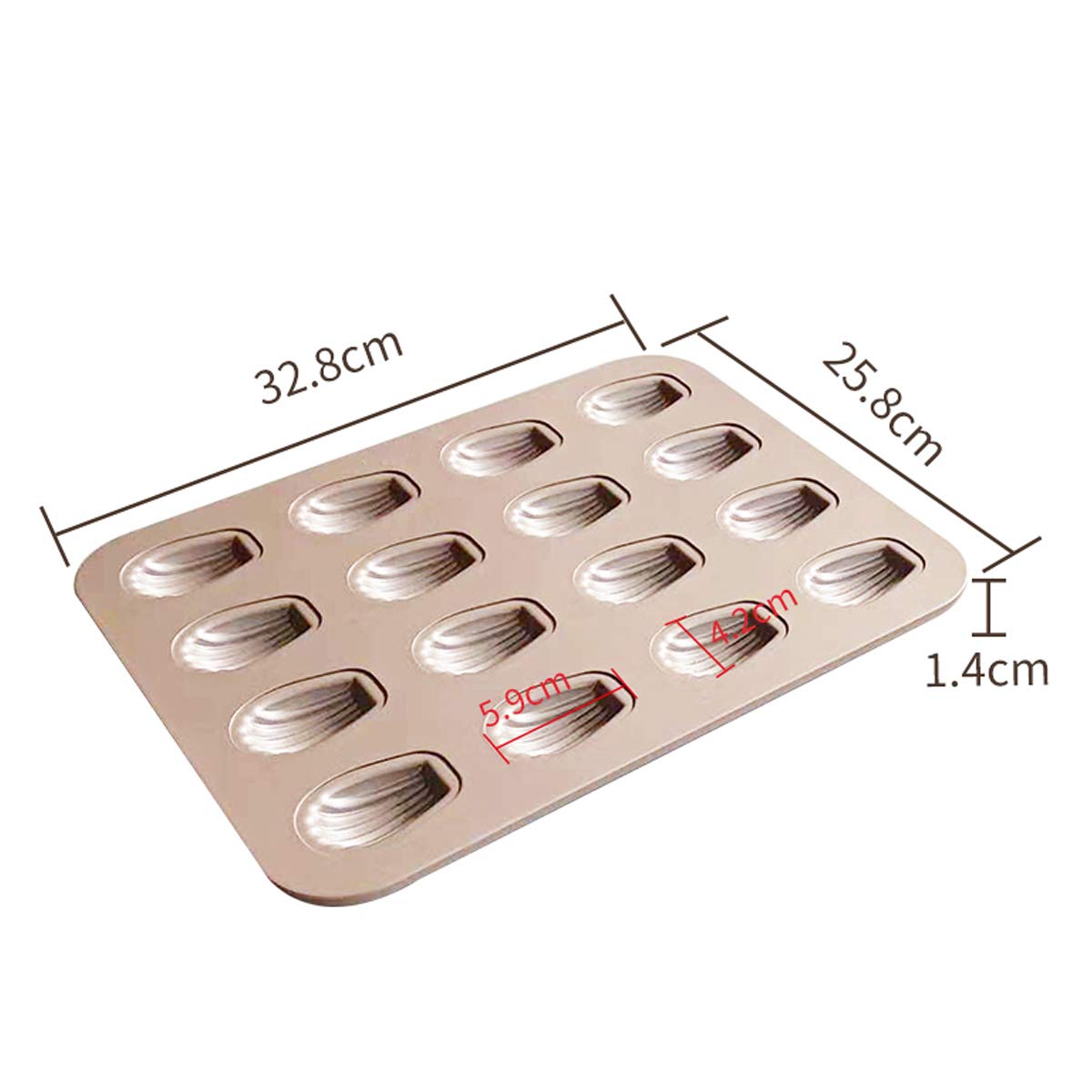 CANDeal 16 Tassen Heavy Duty Shell Form Backen Kuchenform Pan, Kohlenstoffstahl Antihaft-Madeleine Pan, Madeline Backformen Für Backen Im Ofen