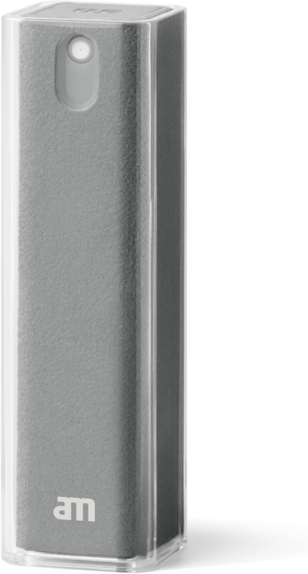 Screen Cleaner Mist Spray – Includes Harm-Free Liquid with Microfibre Cloth for iPhone 15, iPhone 14, Smartphones, Tablets – Refillable & Eco-Friendly, 1 Pack, Grey