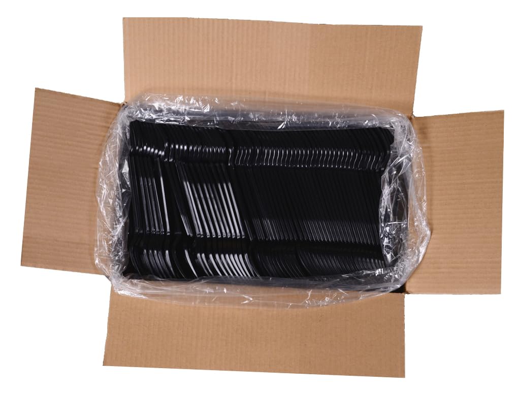 Daxwell Plastic Forks, Heavy Weight Polystyrene (PS), Black, 6 11/16", A10003619 (Case of 1,000)