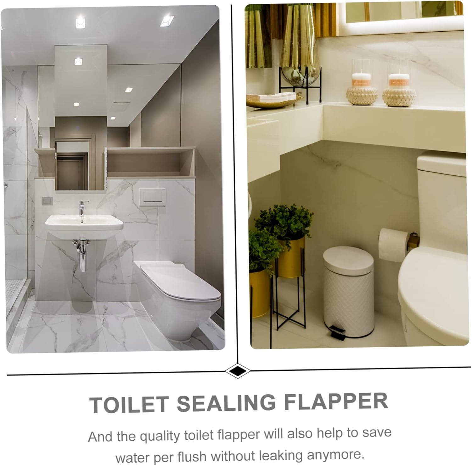 jojofuny 2pcs Toilet Flapper Cover Single Row Sealing Flapper for Efficient Flush Compatible Toilet Tanks Bathroom Accessory