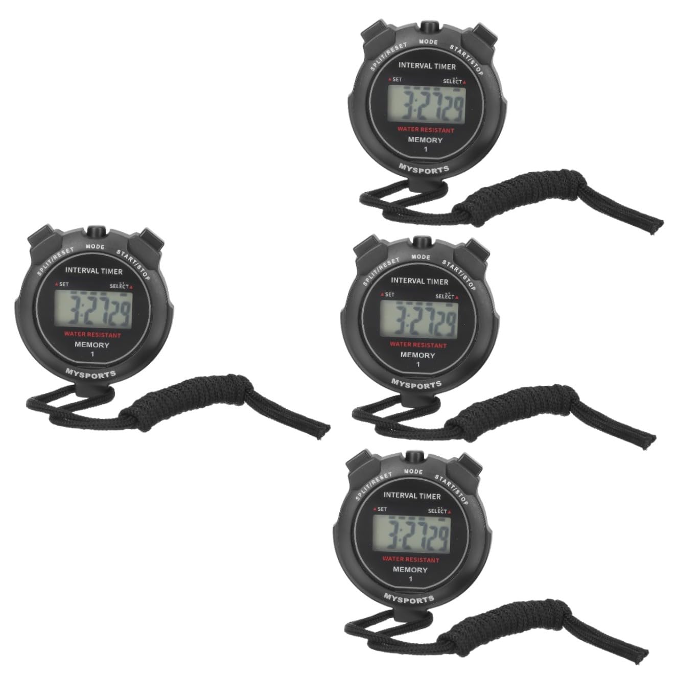 Toddmomy 4 Pezzi Cronometro Multi per Sport Timer Professionale per Corsa e Allenamento Design Ergonomico e Misurazione Intermediaria